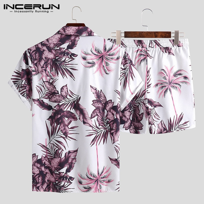 Fashion Men Hawaiian SetsMens Suits 2 Pieces - taylorkinfo