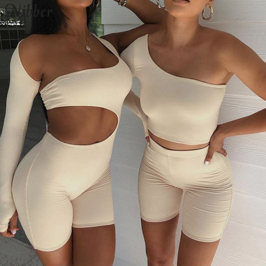 Skinny Fitness Shorts Jumpsuit - taylorkinfo