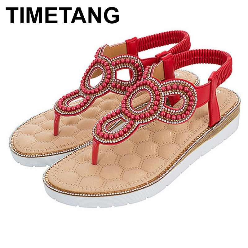 High quality summer simple women flat sandals bohemian b - taylorkinfo