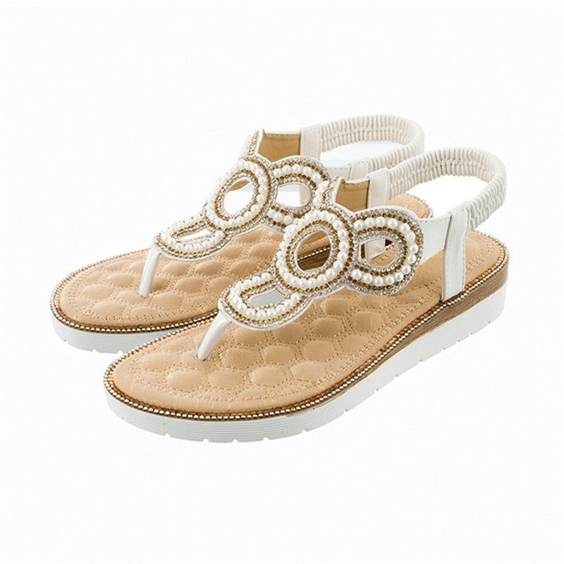 High quality summer simple women flat sandals bohemian b - taylorkinfo