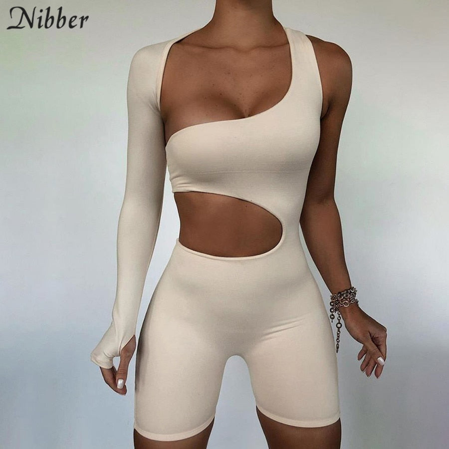 Skinny Fitness Shorts Jumpsuit - taylorkinfo