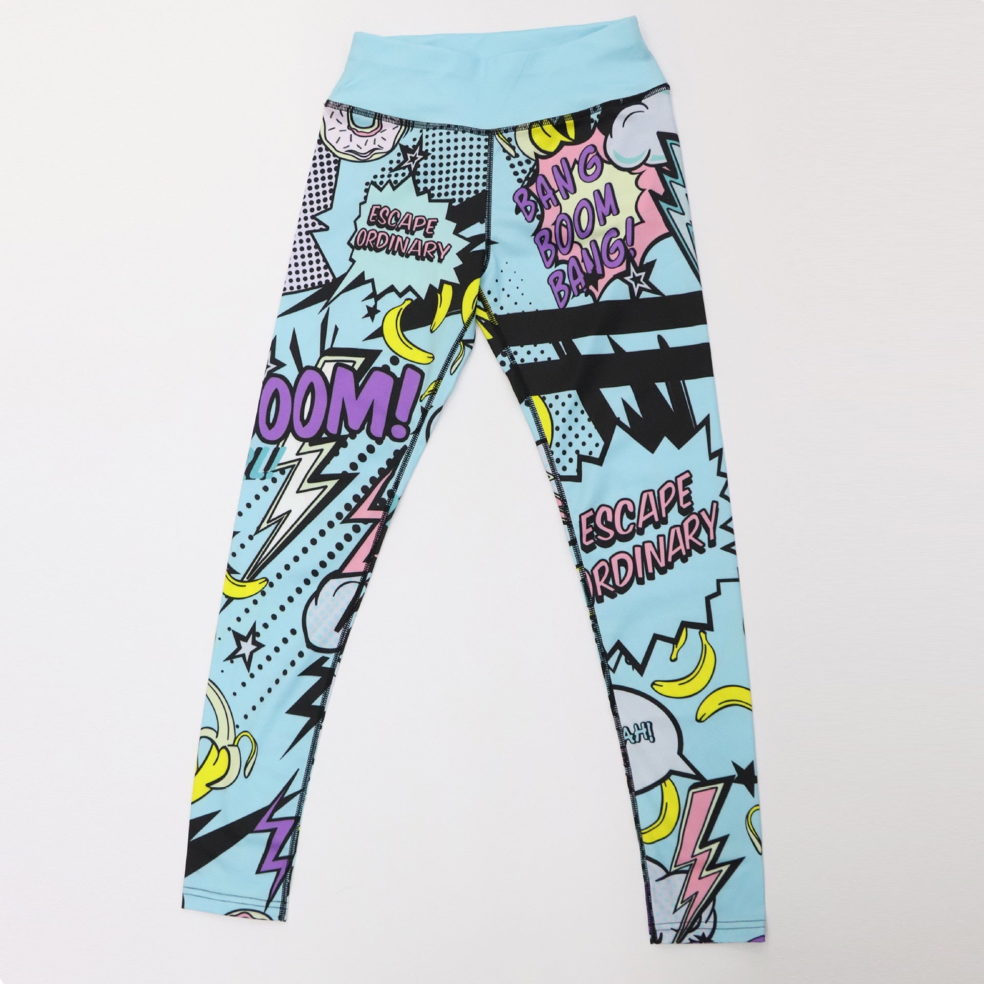 Print Cartoon banana Boom Running Yoga Suits Sportswear High Waist - taylorkinfo