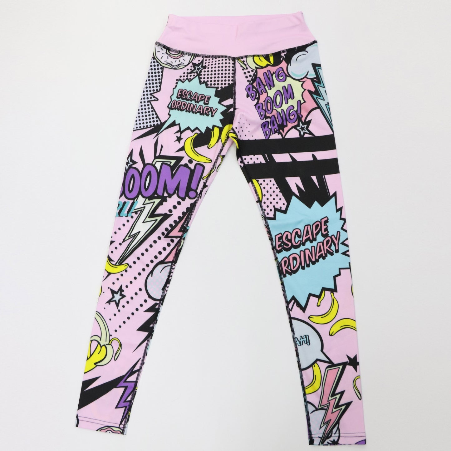 Print Cartoon banana Boom Running Yoga Suits Sportswear High Waist - taylorkinfo