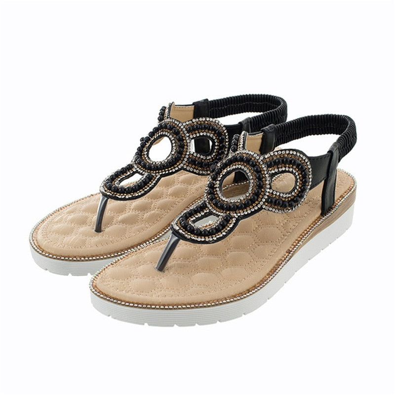 High quality summer simple women flat sandals bohemian b - taylorkinfo