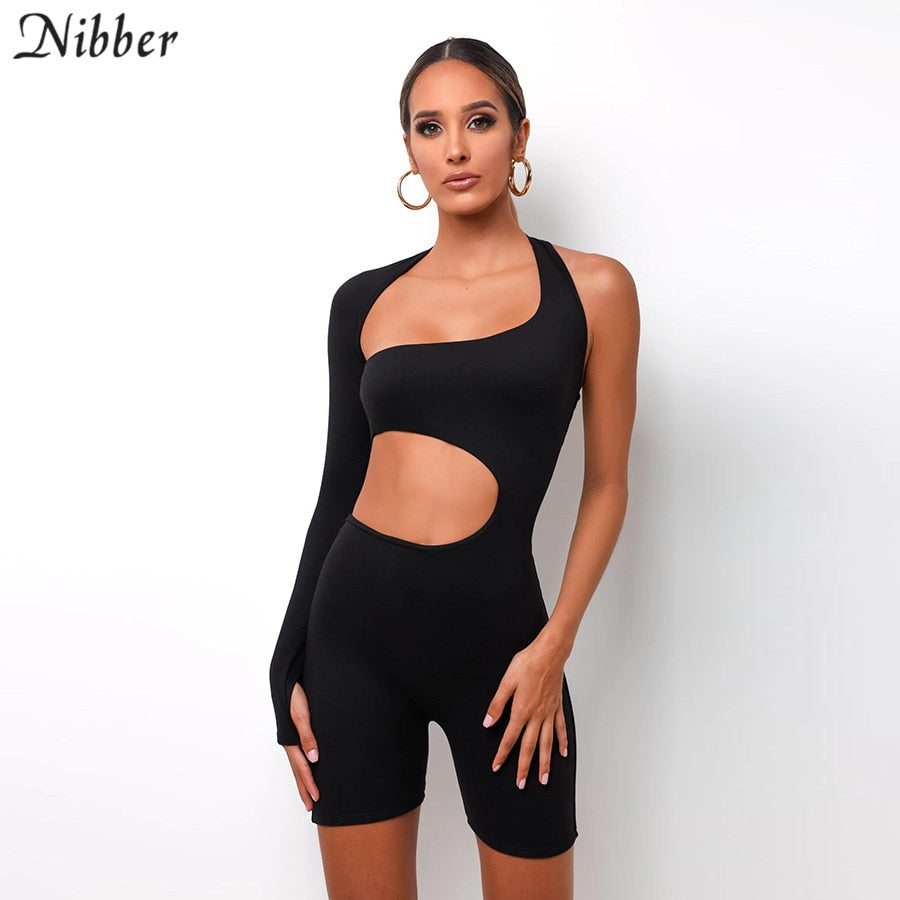 Skinny Fitness Shorts Jumpsuit - taylorkinfo