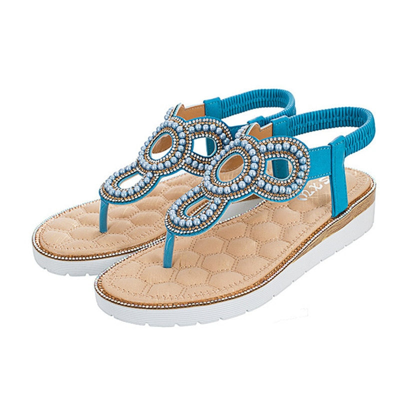 High quality summer simple women flat sandals bohemian b - taylorkinfo