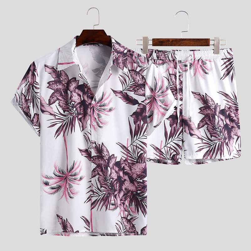 Fashion Men Hawaiian SetsMens Suits 2 Pieces - taylorkinfo