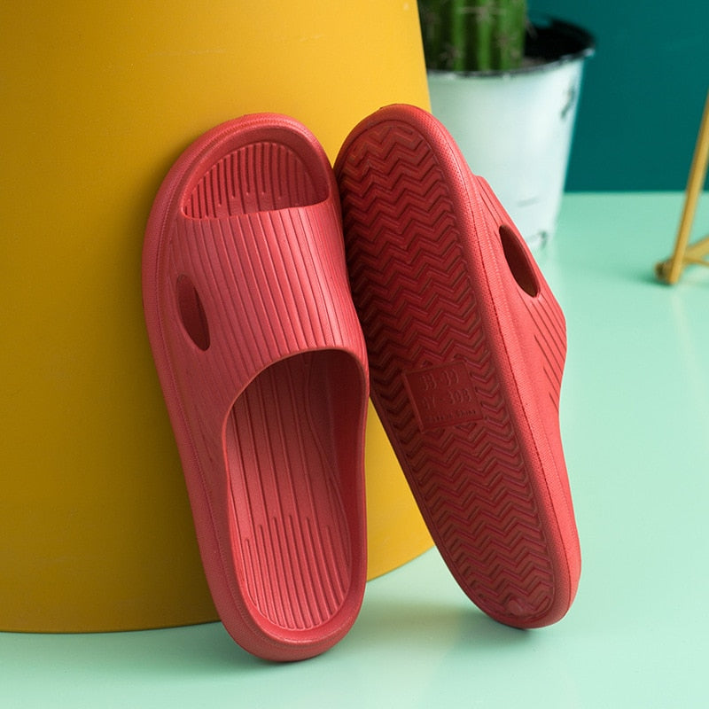 2021 Summer Thick Platform Bathroom Home Slippers Women Fashion Soft Sole EVA Indoor Slides Woman Sandals Non-slip Flip Flops - taylorkinfo