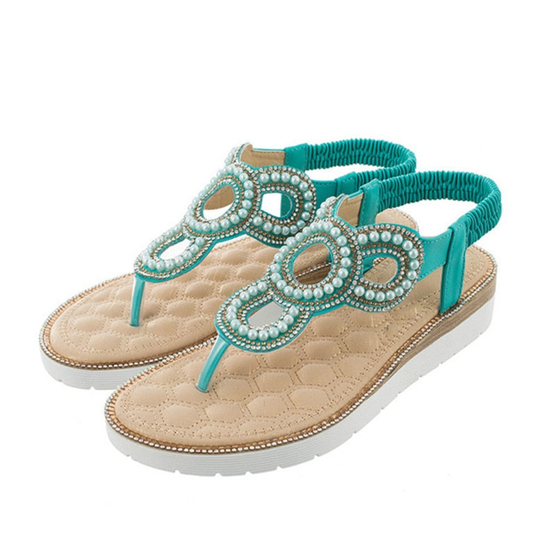 High quality summer simple women flat sandals bohemian b - taylorkinfo