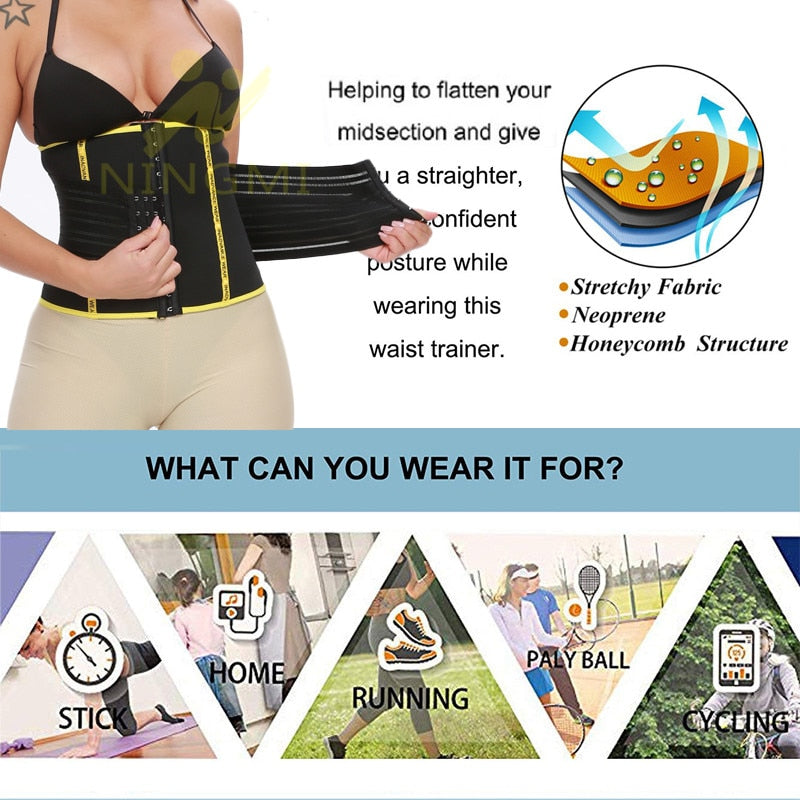 Slimming Waist Trainer Body Shaper for Fat Burning Underwear Belt Slim Waist Cincher - taylorkinfo