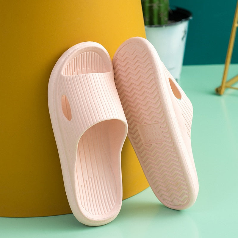 2021 Summer Thick Platform Bathroom Home Slippers Women Fashion Soft Sole EVA Indoor Slides Woman Sandals Non-slip Flip Flops - taylorkinfo