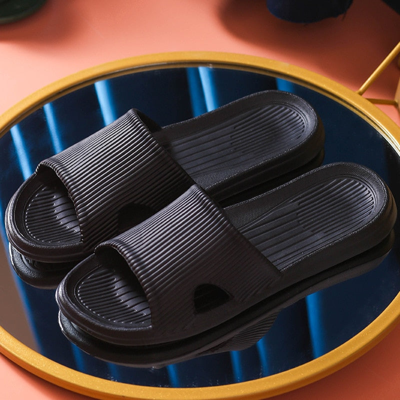 2021 Summer Thick Platform Bathroom Home Slippers Women Fashion Soft Sole EVA Indoor Slides Woman Sandals Non-slip Flip Flops - taylorkinfo