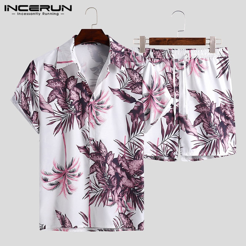 Fashion Men Hawaiian SetsMens Suits 2 Pieces - taylorkinfo