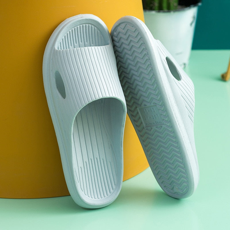 2021 Summer Thick Platform Bathroom Home Slippers Women Fashion Soft Sole EVA Indoor Slides Woman Sandals Non-slip Flip Flops - taylorkinfo