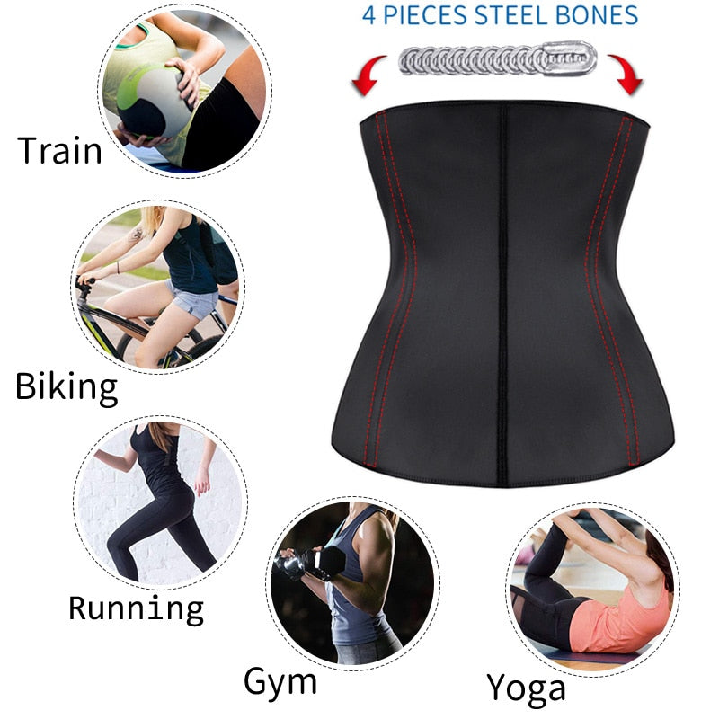 Waist Cincher Steel Boned Waist Trainer Corset Underwear Slimming Body Shaper - taylorkinfo