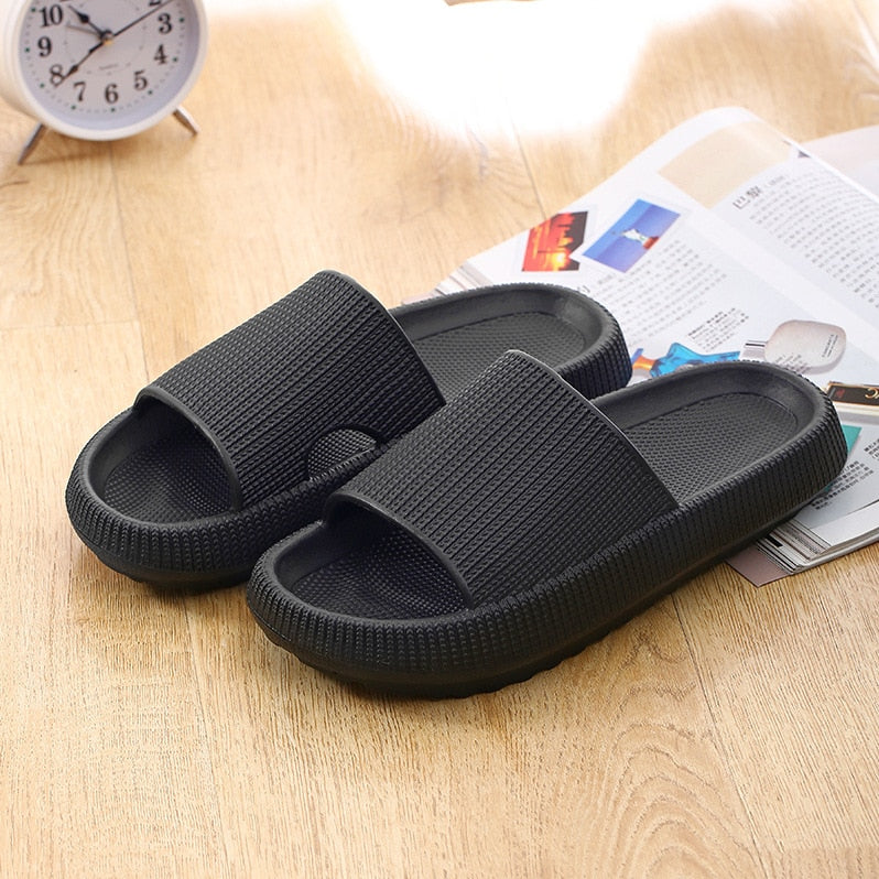 Women Thick Platform Cloud Slippers Eva Soft Sole Slippers Summer Beach Slide Sandals Leisure Man Bathroom Anti-Slip Shoes - taylorkinfo