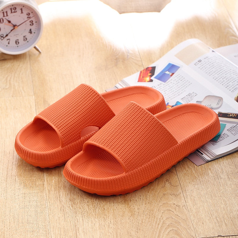 Women Thick Platform Cloud Slippers Eva Soft Sole Slippers Summer Beach Slide Sandals Leisure Man Bathroom Anti-Slip Shoes - taylorkinfo