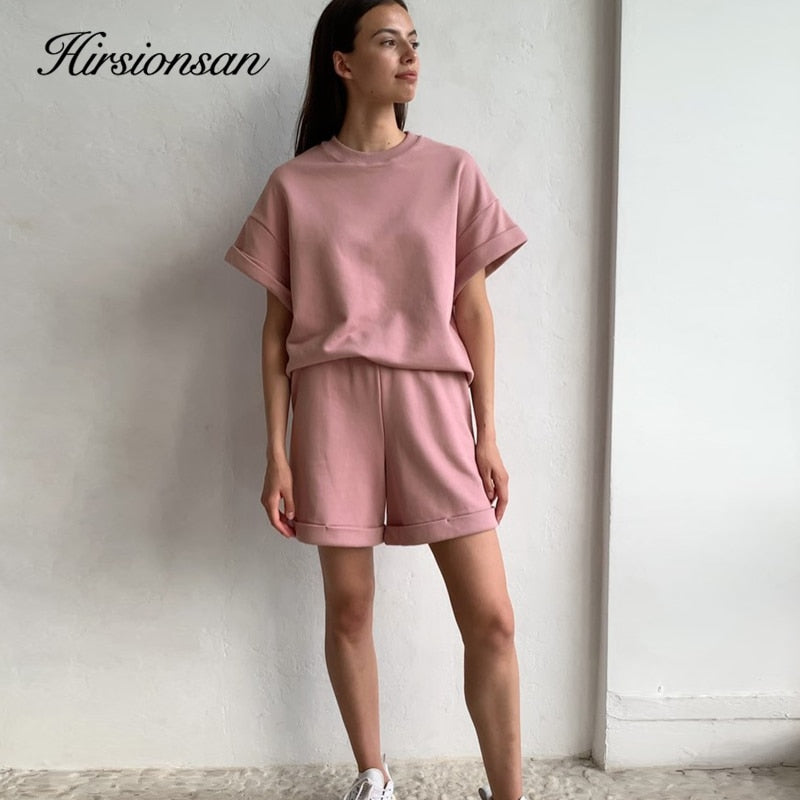 Summer Cotton Sets Women Casual Two Pieces Short Sleeve - taylorkinfo