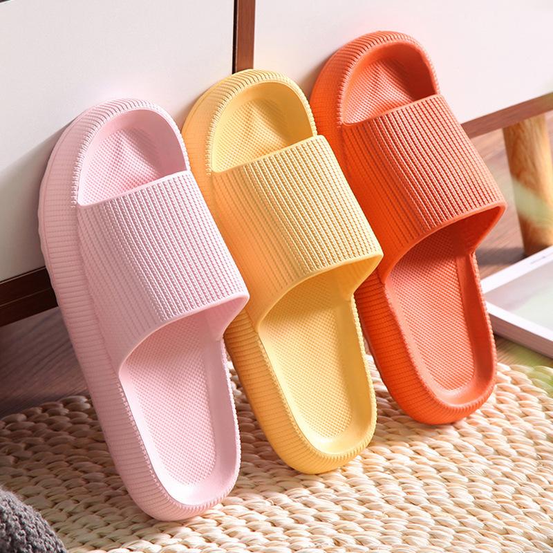 Women Thick Platform Cloud Slippers Eva Soft Sole Slippers Summer Beach Slide Sandals Leisure Man Bathroom Anti-Slip Shoes - taylorkinfo