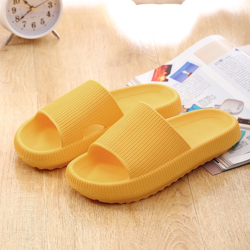 Women Thick Platform Cloud Slippers Eva Soft Sole Slippers Summer Beach Slide Sandals Leisure Man Bathroom Anti-Slip Shoes - taylorkinfo