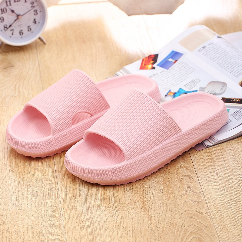 Women Thick Platform Cloud Slippers Eva Soft Sole Slippers Summer Beach Slide Sandals Leisure Man Bathroom Anti-Slip Shoes - taylorkinfo