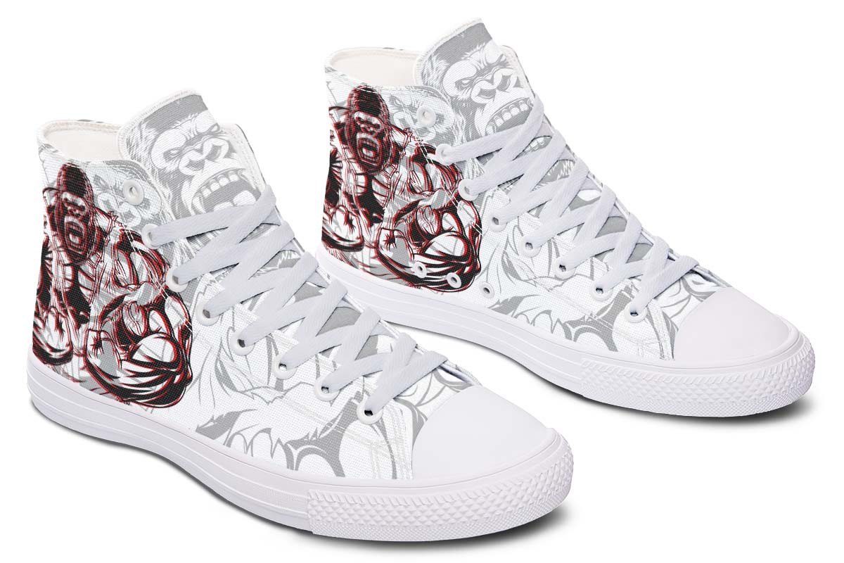 Printed Couple High-top Canvas Shoes