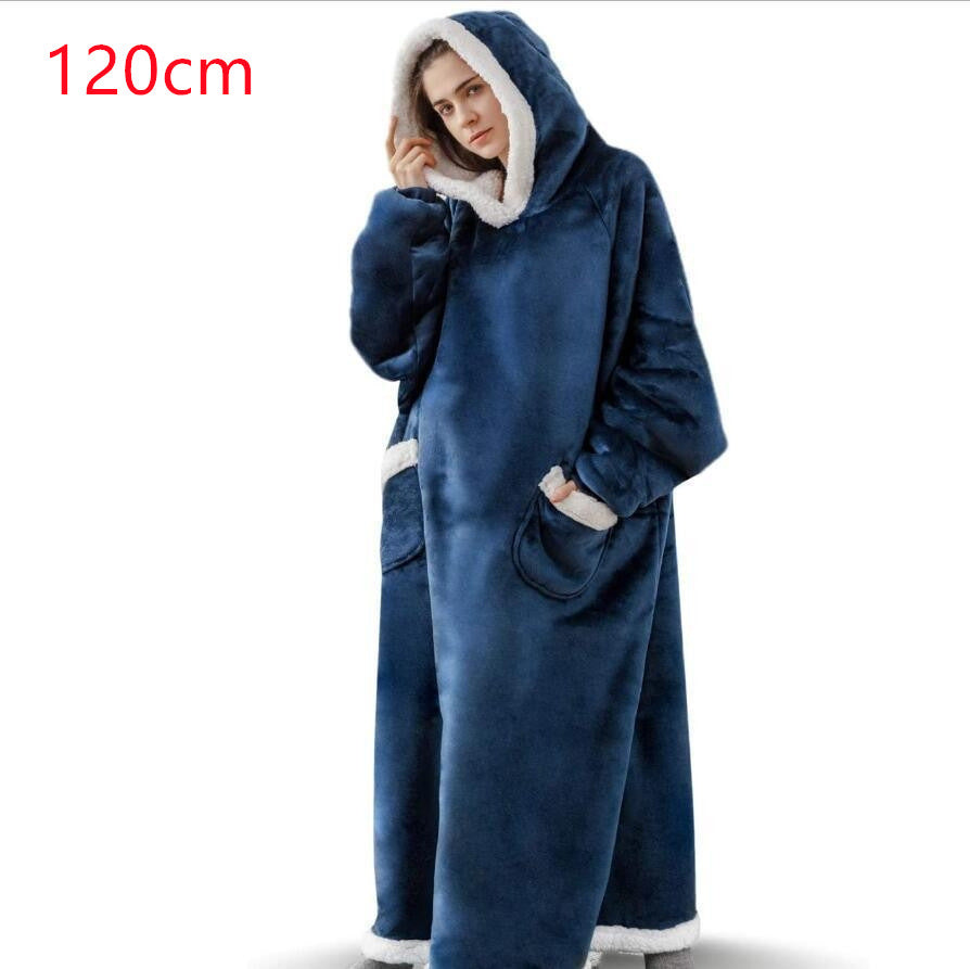 Winter TV Hoodie Blanket Winter Warm Home Clothes Women Men Oversized Pullover With Pockets - taylorkinfo