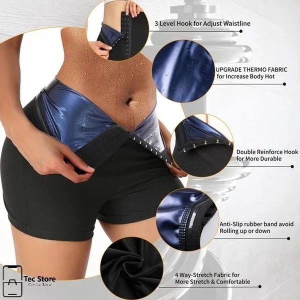 Slimming Pants Waist Trainer Shapewear Tummy Hot Thermo Sweat Leggings Fitness Workout Sweat Sauna Pants Body Shaper - taylorkinfo