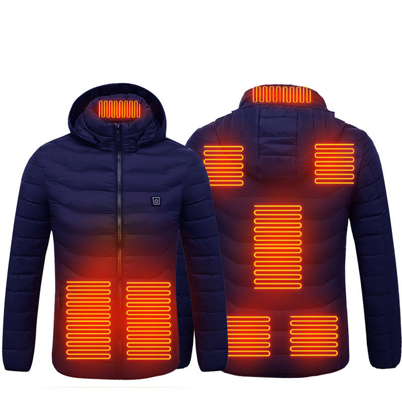 New Heated Jacket Coat USB Electric Jacket Cotton Coat Heater Thermal Clothing Heating Vest Men's Clothes Winter - taylorkinfo