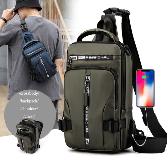 Crossbody Bags Men Multifunctional Backpack Shoulder Chest Bags - taylorkinfo