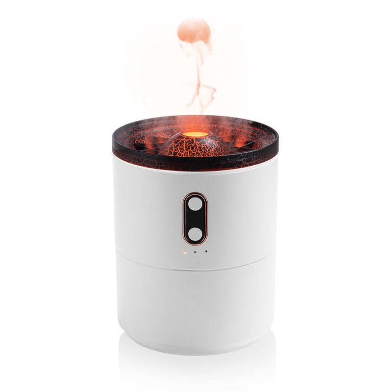 Volcanic Flame Aroma Essential Oil Diffuser USB Portable Jellyfish Air Humidifier Night Light Lamp Fragrance Humidifier - taylorkinfo