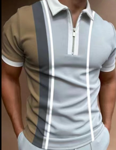 Men's POLO Shirt Printed Short Sleeve T-Shirt Top - taylorkinfo