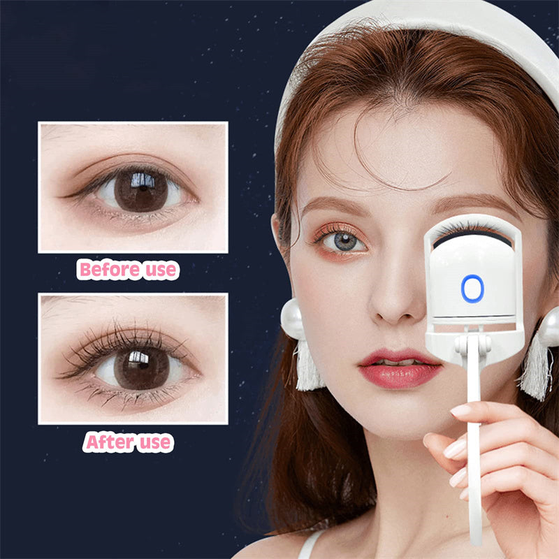 Heated Eyelash Curler Electric Temperature Control Mini Eyelash Curler Electric Portable Charging - taylorkinfo