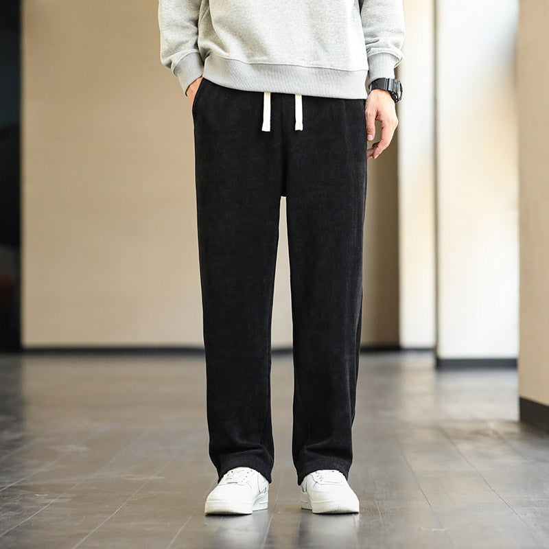 Mens Fashion Casual Loose Straight Leg Trousers