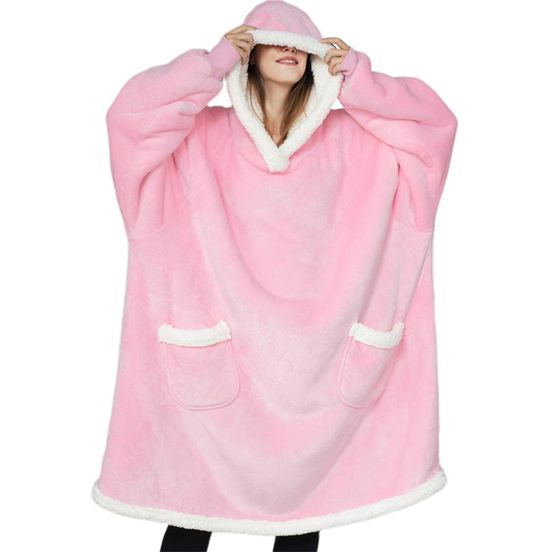 Winter TV Hoodie Blanket Winter Warm Home Clothes Women Men Oversized Pullover With Pockets - taylorkinfo