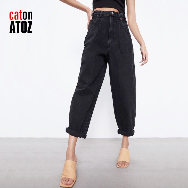 catonATOZ 2248 Y2K Khaki Women&#39;s Cargo Pants High Waist Loose Trousers Female Casual Streetwear baggy Jeans - taylorkinfo