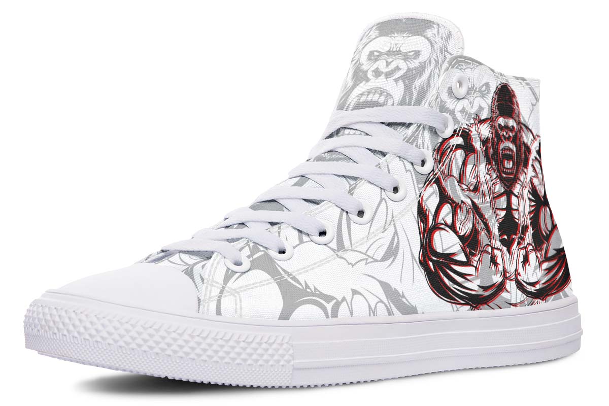 Printed Couple High-top Canvas Shoes