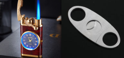 New Lighter With Electric Watch Rocker Arm Automatic Ignition Straight Blue Flame Lighter Creative Real Dial Inflatable Windproof Lighter Men's Watch Gift - taylorkinfo