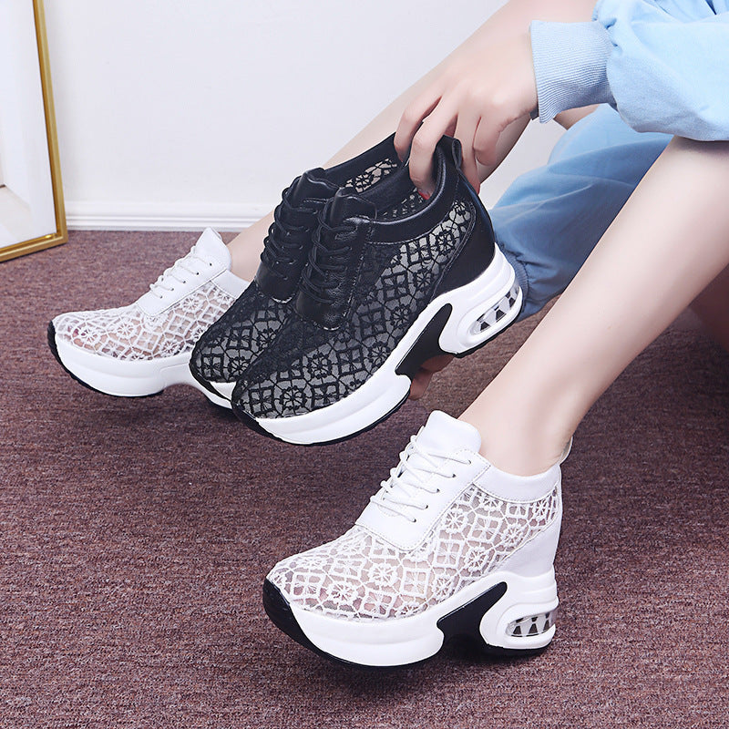 Sports Casual Single Shoes Women's Platform Net Shoes