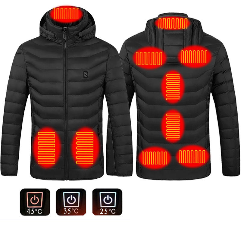 New Heated Jacket Coat USB Electric Jacket Cotton Coat Heater Thermal Clothing Heating Vest Men's Clothes Winter - taylorkinfo