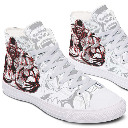 Printed Couple High-top Canvas Shoes