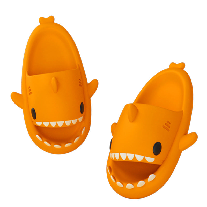 Adult's Slippers Indoor Outdoor Funny Shark Cartoon - taylorkinfo