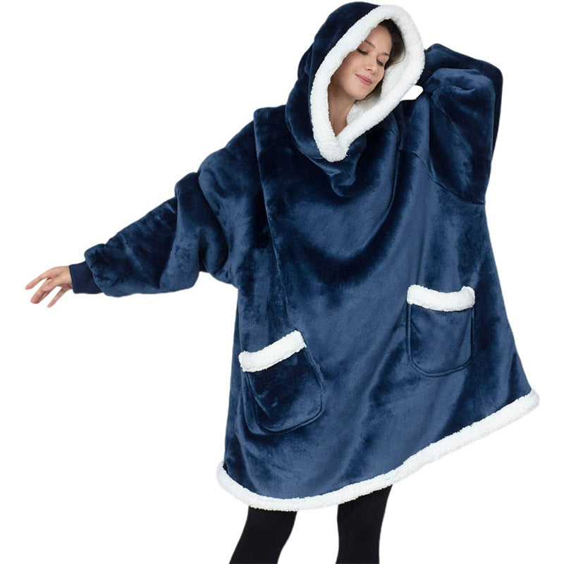 Winter TV Hoodie Blanket Winter Warm Home Clothes Women Men Oversized Pullover With Pockets - taylorkinfo