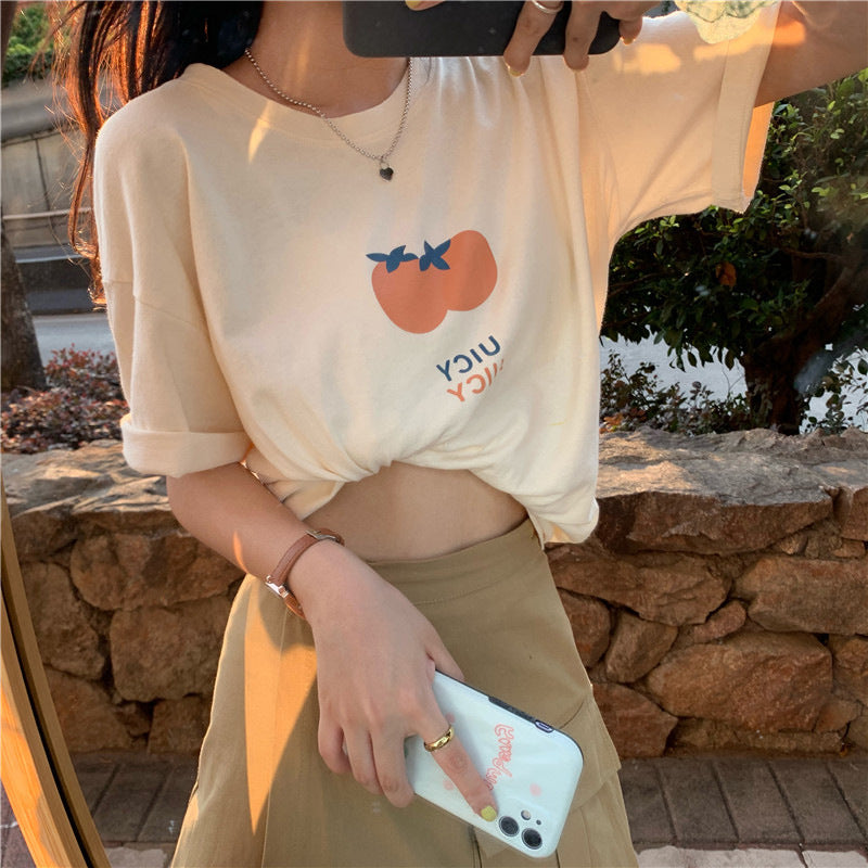 Summer Women's New Style Korean Loose Student Women's Short-sleeved T-shirt Blouse