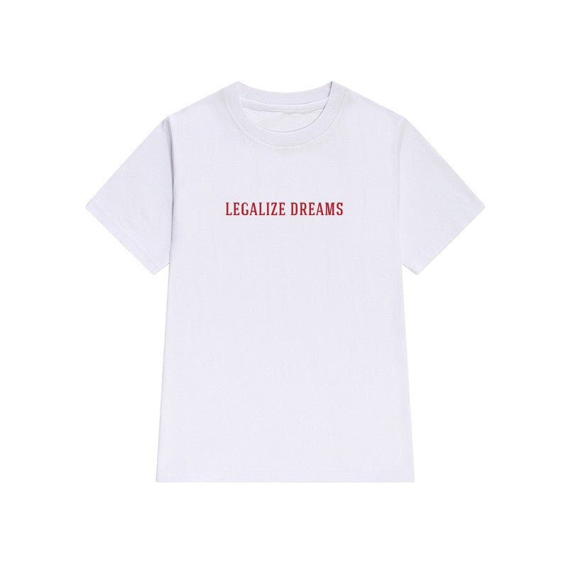 English alphabet printed white blouse - Taylor K Shop