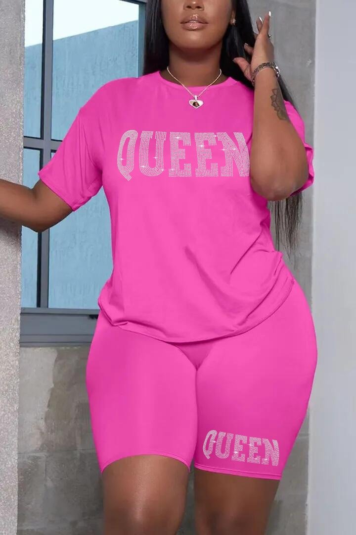 European and American women's fashion positioning hot drilling set leisure two - piece set - Taylor K Shop