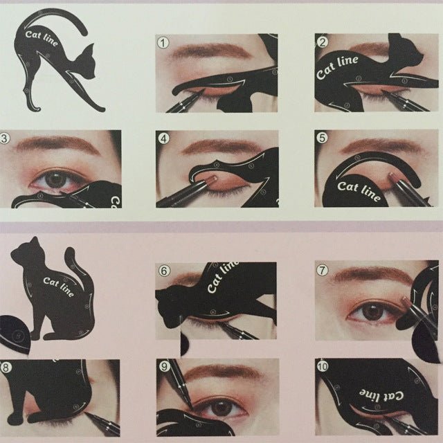 Eye shadow eyeliner makeup tool cat eye card - Taylor K Shop