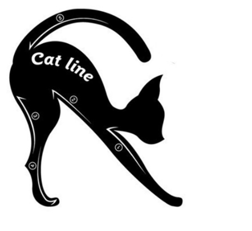 Eye shadow eyeliner makeup tool cat eye card - Taylor K Shop