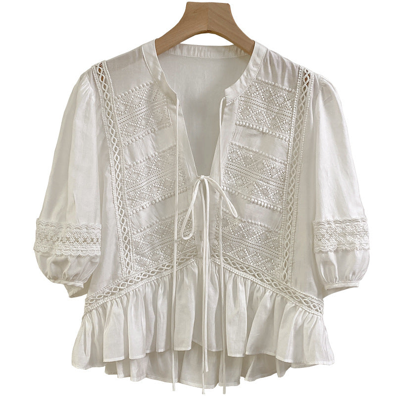 Summer Women's French Lady Temperament Blouse