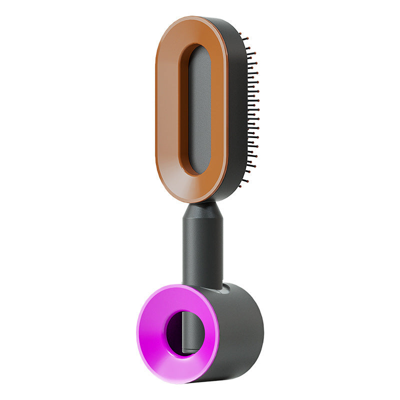 Self Cleaning Hair Brush For Women One-key Cleaning Hair Loss Airbag Massage Scalp Comb Anti-Static Hairbrush - taylorkinfo